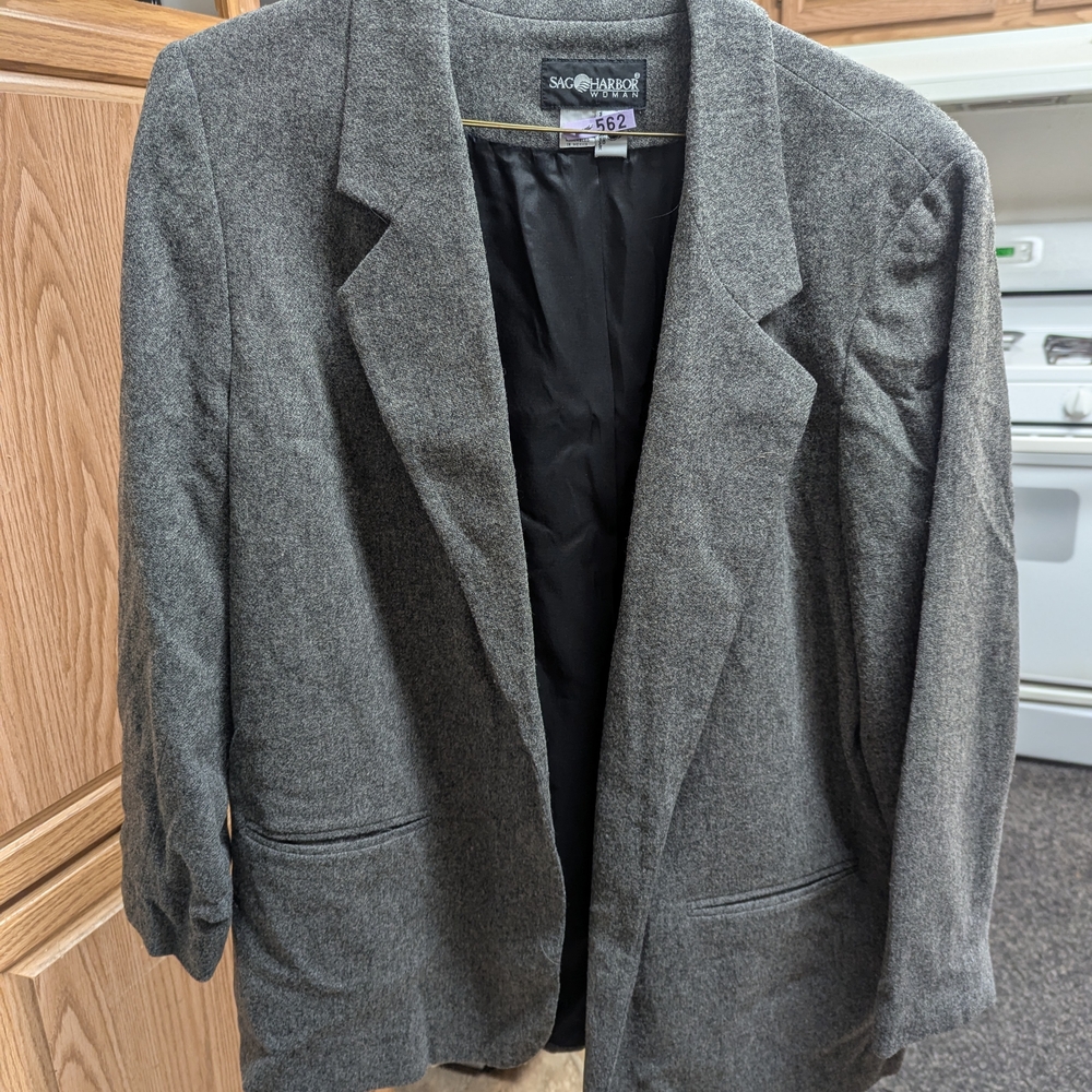 Sag Harbor Heather Gray Women's Tailored Blazer